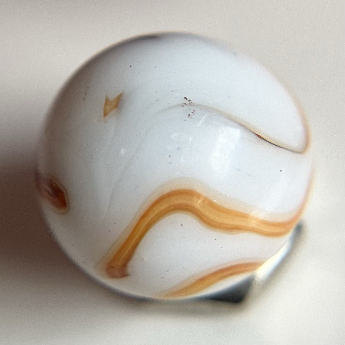 🧡 Vintage Marbles – HTF West Virginia Swirl Marble Ravenswood Alley Heaton