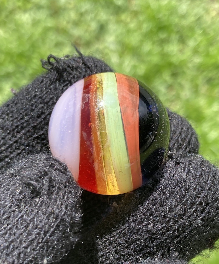 Glass Boro Random Marble Lot Of 5 Hand Made Art Sculpture Multi Color Swirl