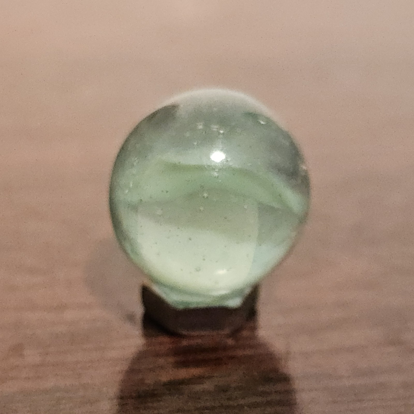 Vintage CE Bogard Light Green Floppy 4-Lobe Cats Eye .593″ Glass Marble