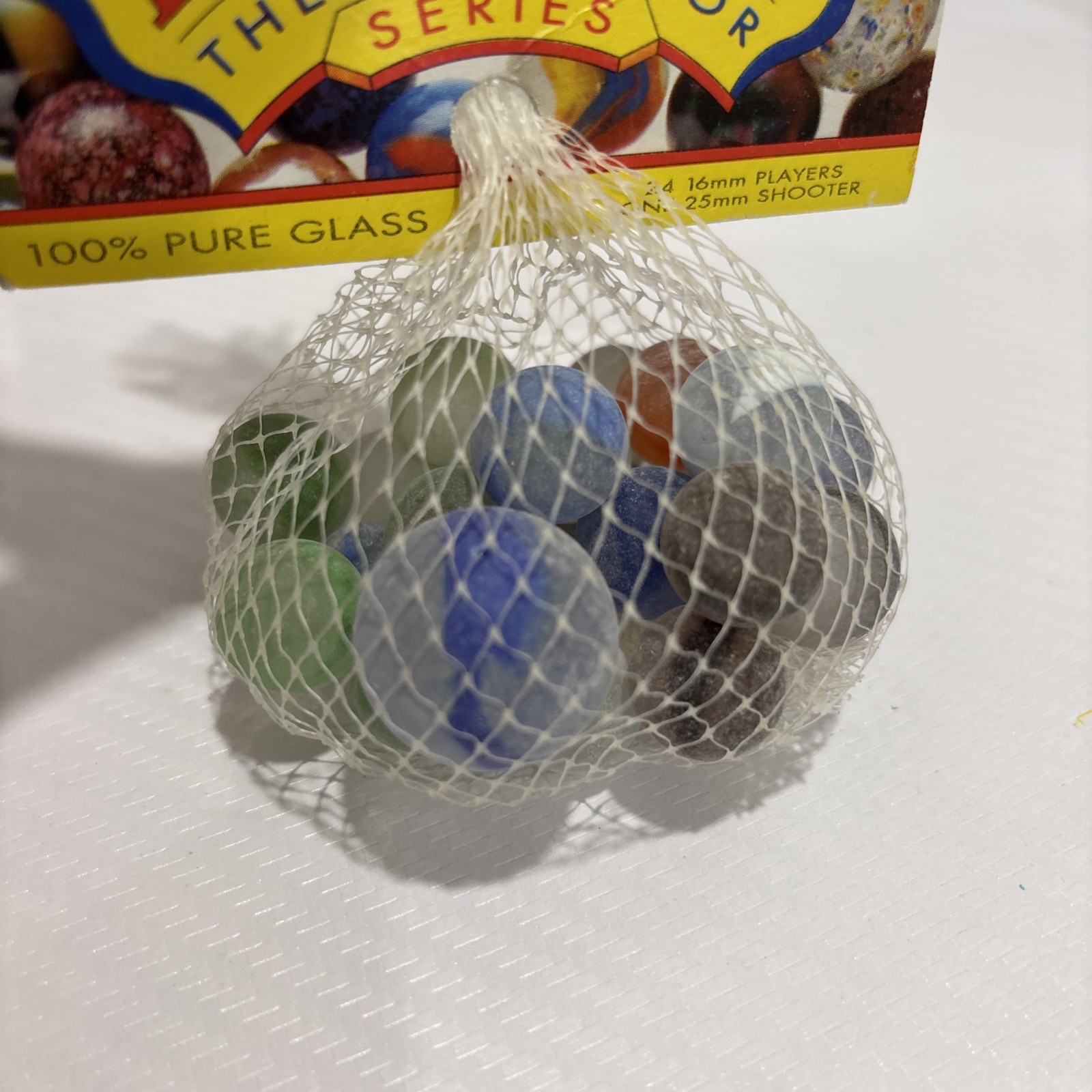 “Fr Rainbow” VACOR MEGA MARBLES Vintage 1990s Net Bag 24 16mm/1 25mm Shooter