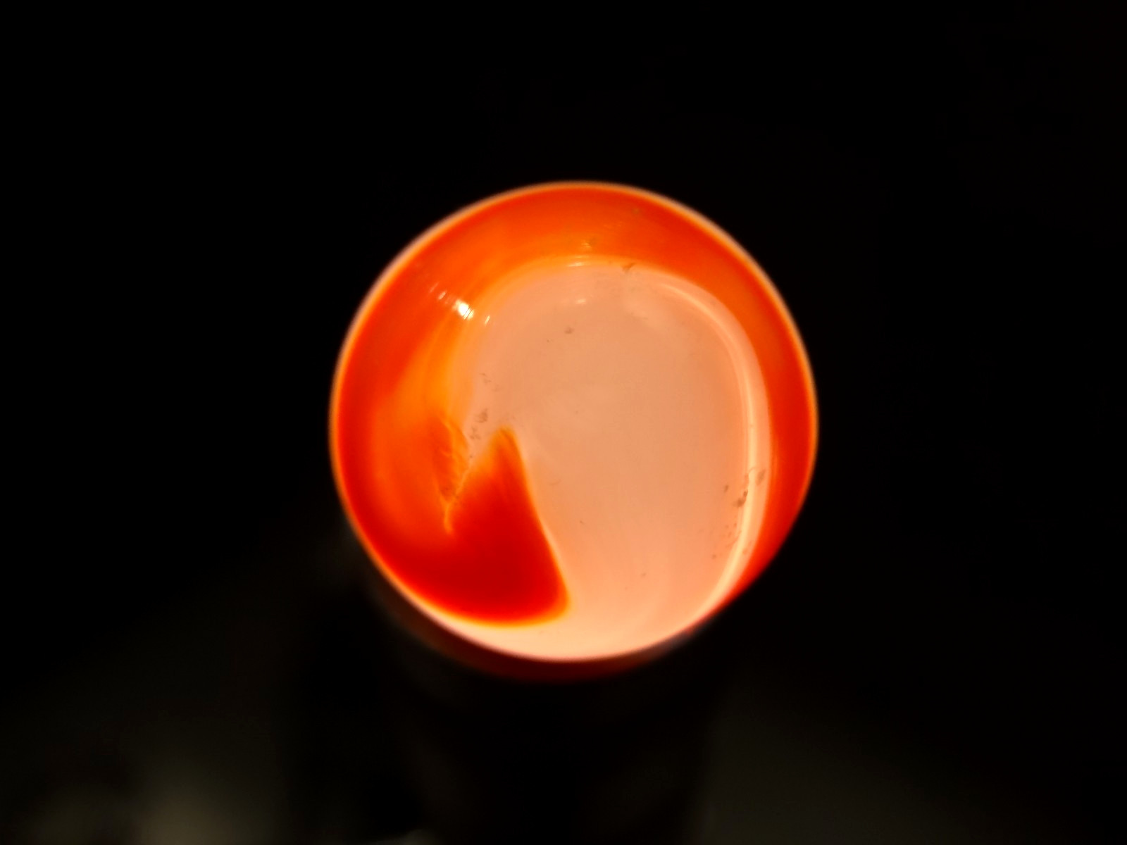AKRO AGATE BLEEDING ORANGE w/PINK TONES RARE (personal collection) WET MINT