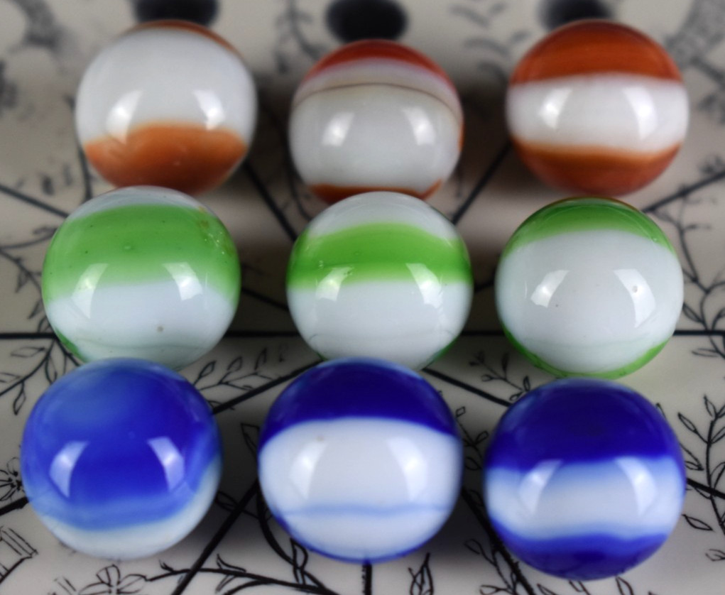 Vintage Marble King Rainbow Lot – 1″ Shooter /Boulder and x12 Standard Size