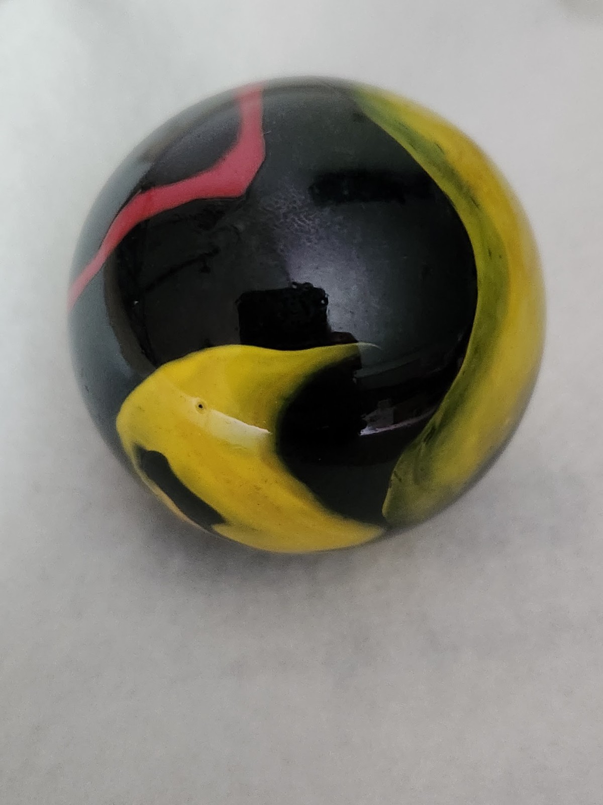 Vintage Large Akro Vacor? Indian Blanket Corkscrew Atmosphere Marble 1.75″
