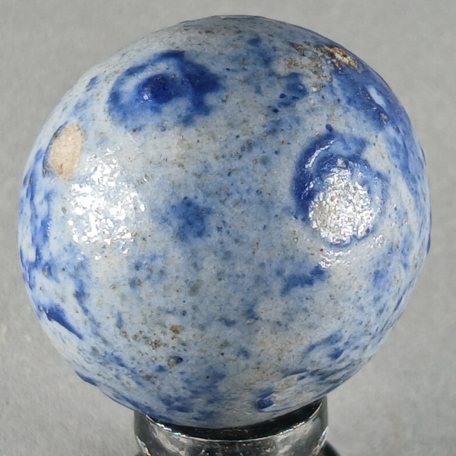 Large Vintage Bennington Clay Marble .98 Inches Near-Mint Condition