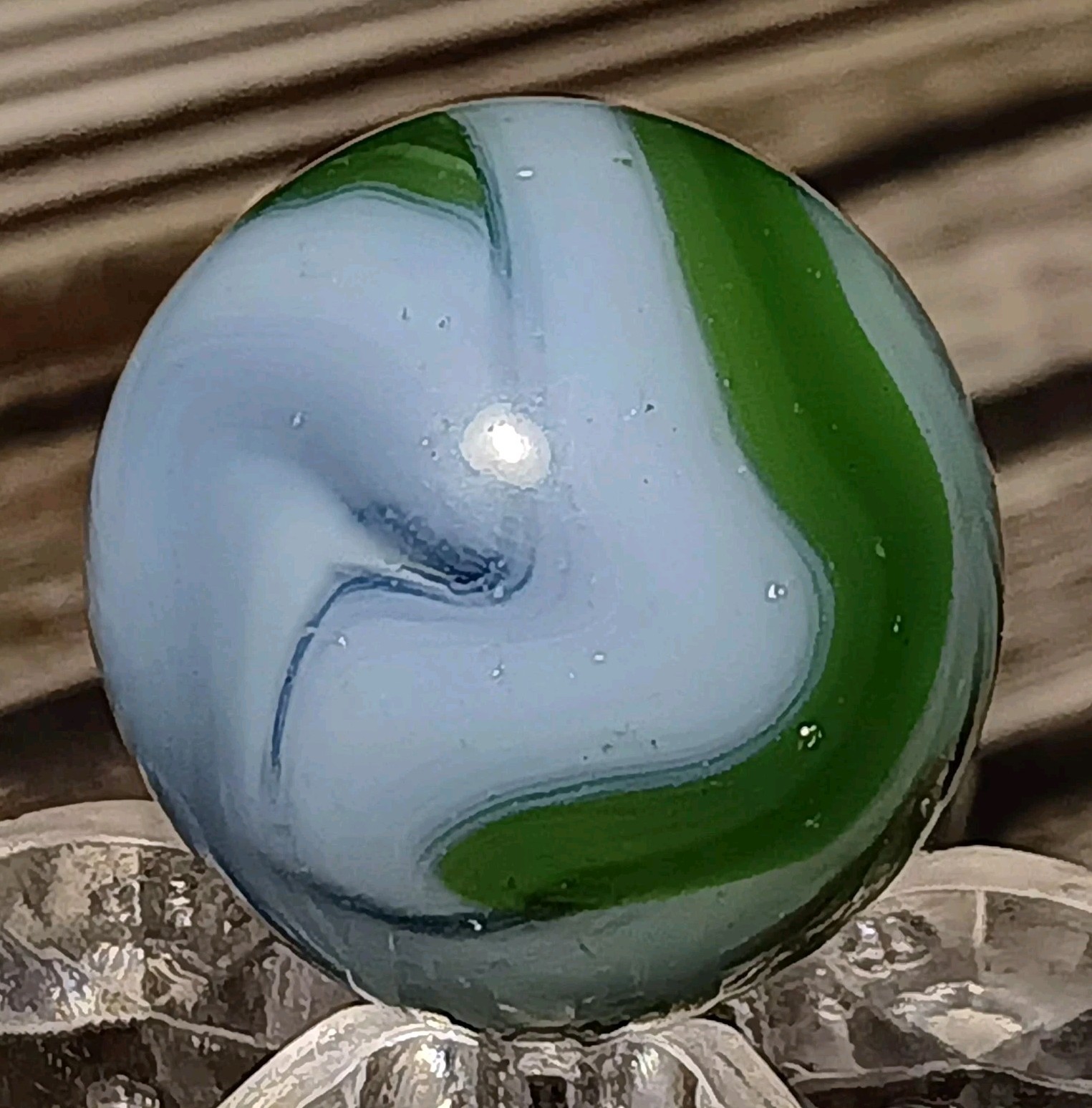 West Virginia Swirl Marble. Ravenswood, Champion, Heaton, Alley Agate. .60″ Nm