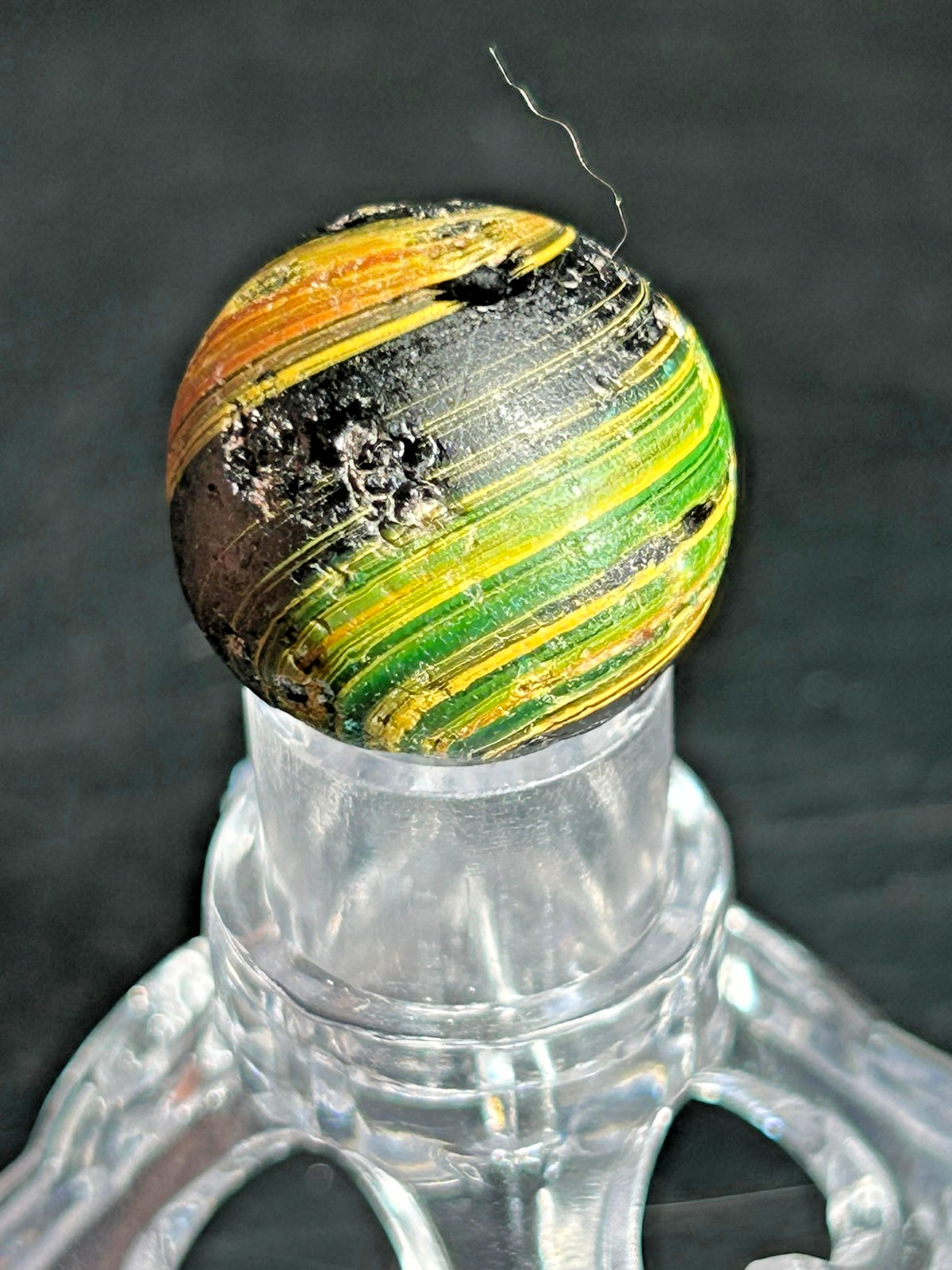 Antique Handmade Indian Swirl Marble 3/4″ Near Mint- i2
