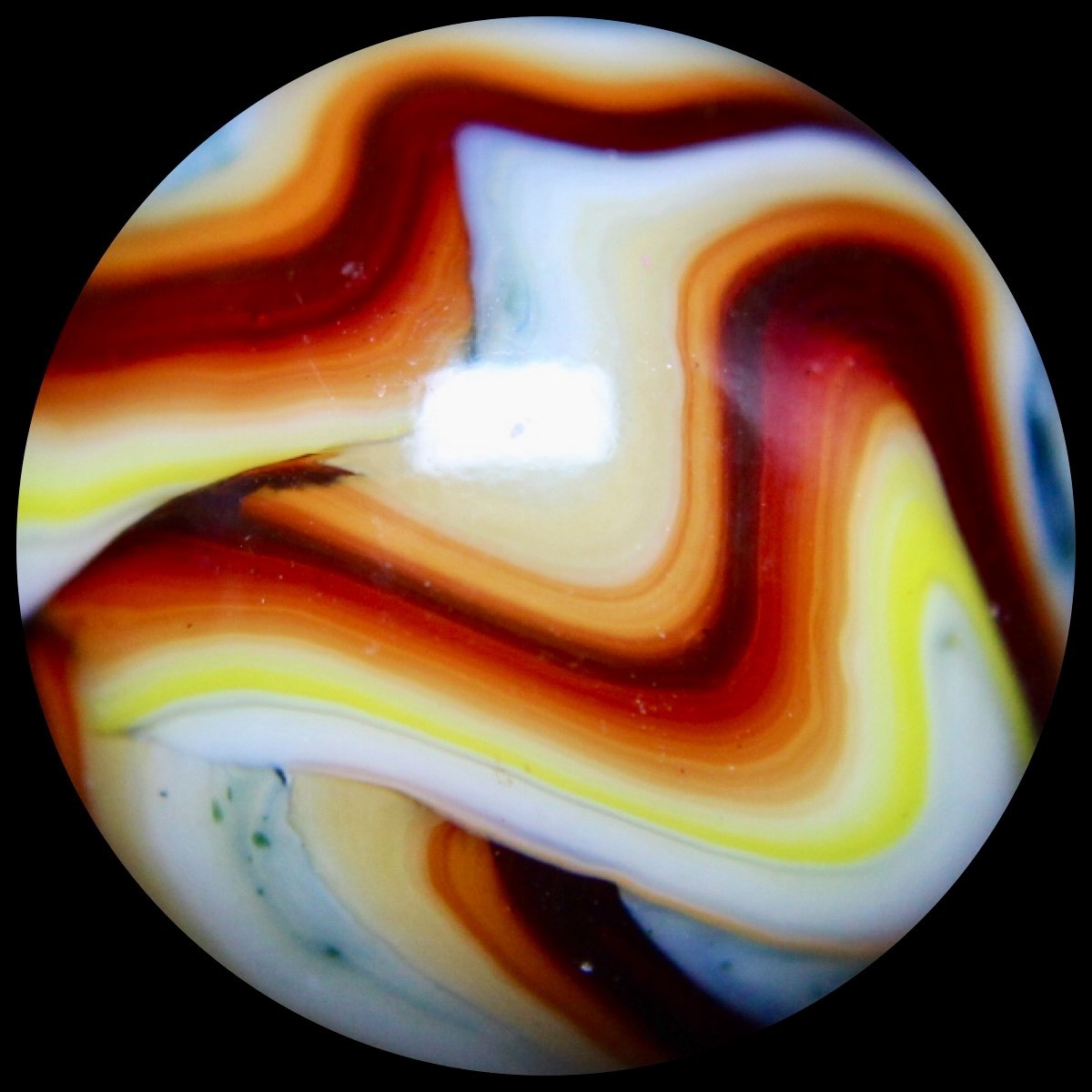 JABO Indian Summer Marble Collector Series: Tangerine Superman 0.760″