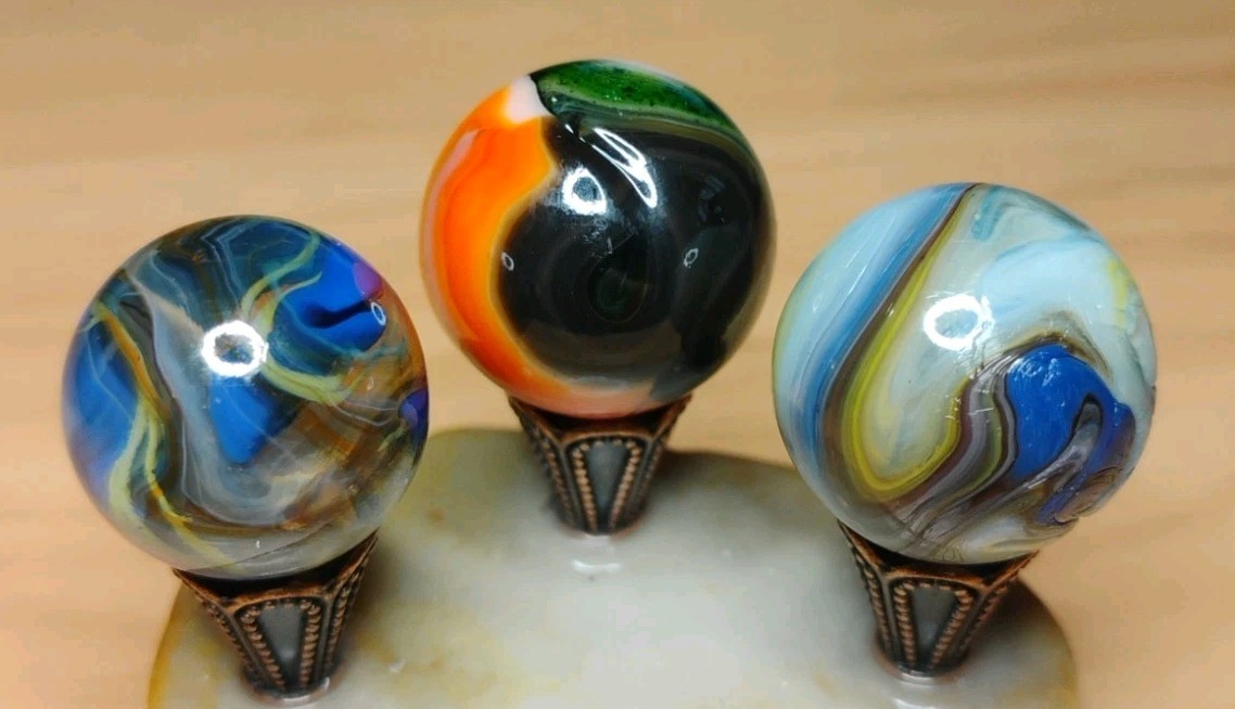.73″-.67″ JABO/D.A.S. MARBLES LOT 🔥 AV. -SWIRL TOYS MINT-/NM