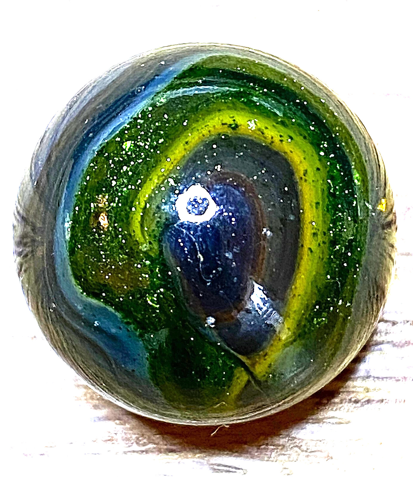 DAS/CHAMPION/WV/JABO SUPER DEEP DARK AVENTURINE BLUE SWIRLED SHOOTER .73″ M573