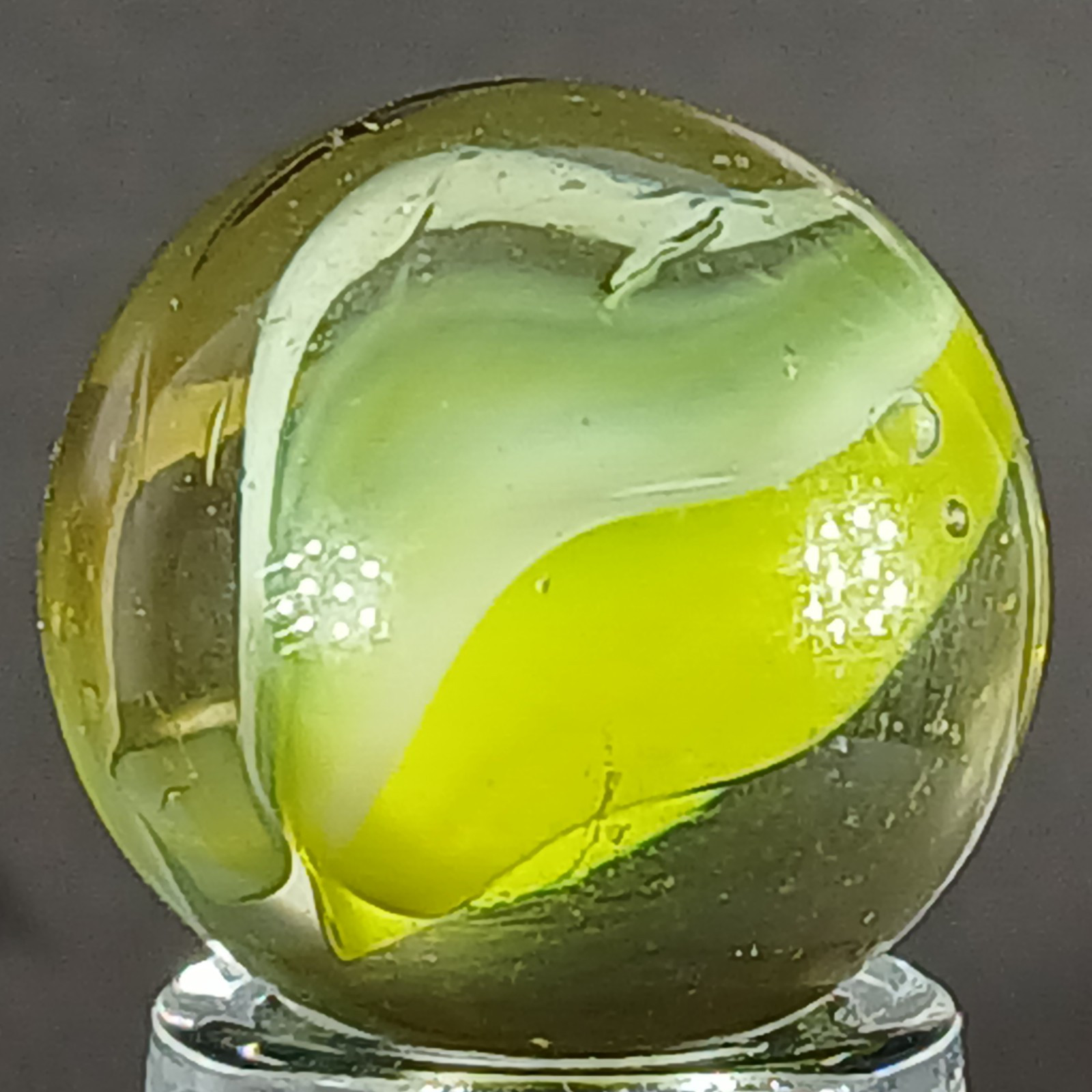 Vintage Tri-Color Hybrid Cat’s Eye Marble .59 Inches Near-Mint Condition