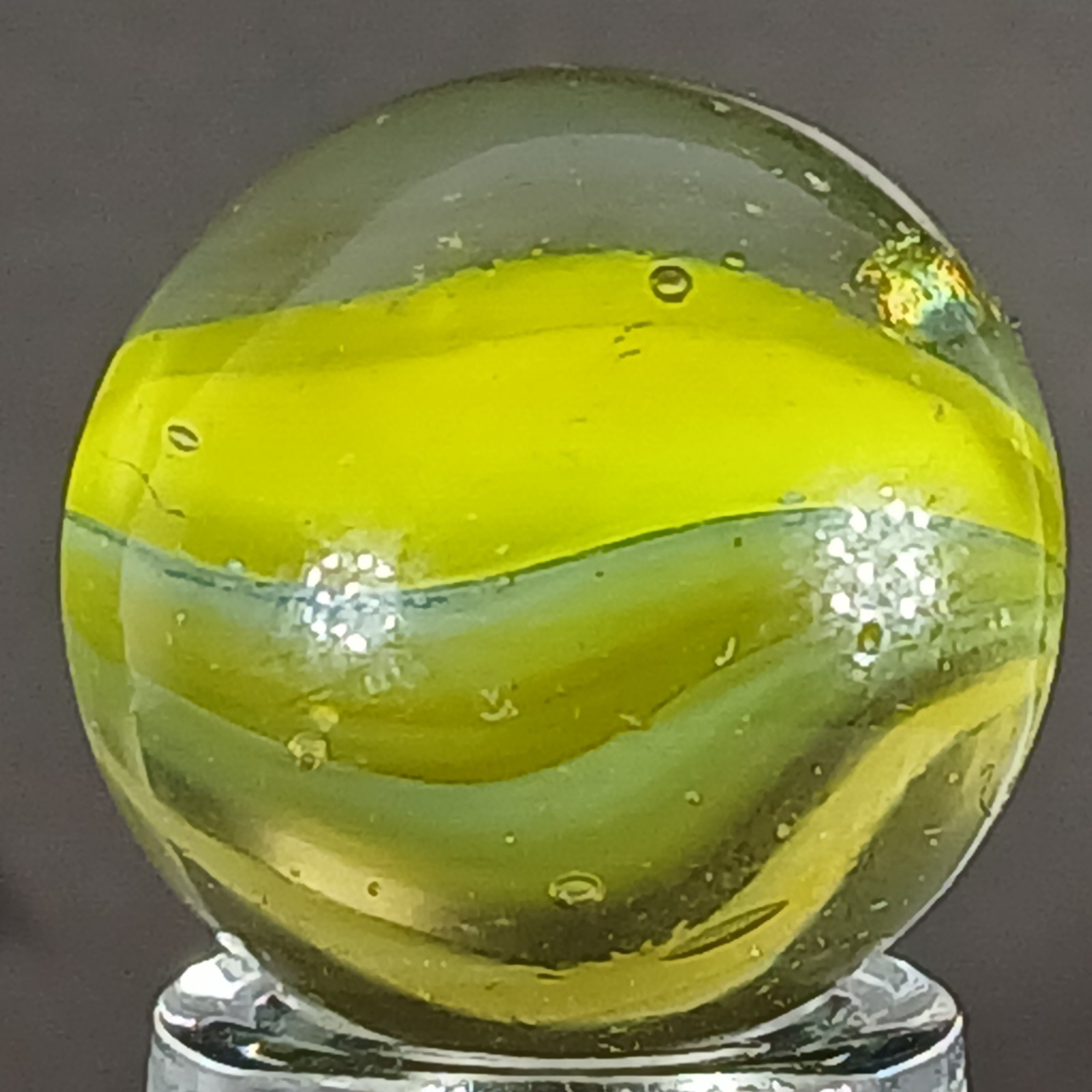 Vintage Tri-Color Hybrid Cat’s Eye Marble .59 Inches Near-Mint Condition