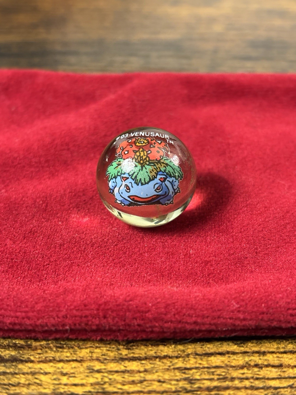 1999 Vintage Pokémon #3 Venusaur Glass Marble ToyBiz