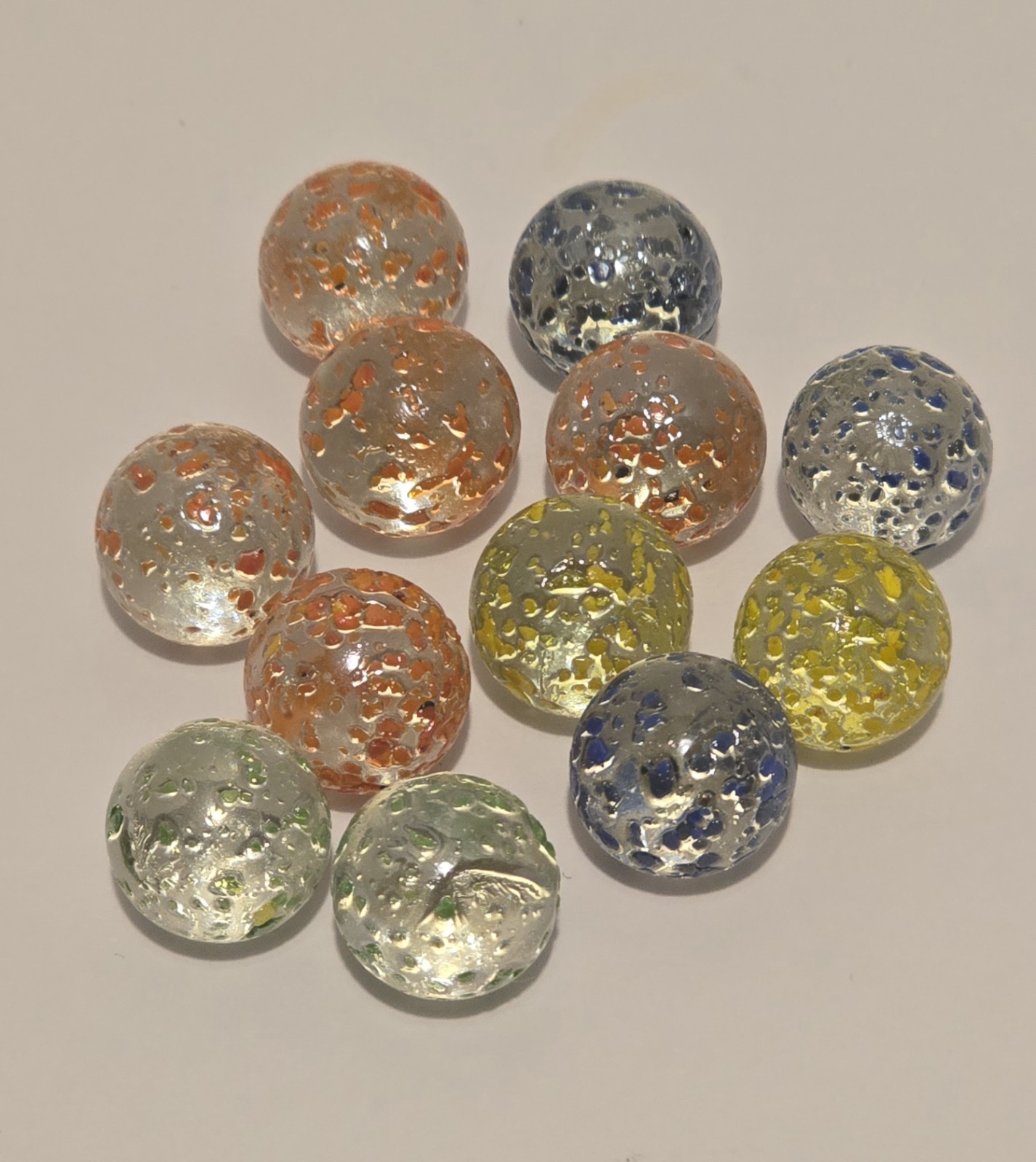 Vintage Marble Lot 150 Pieces Mixed Colors Sizes – Confetti Speckled Glass 3lbs