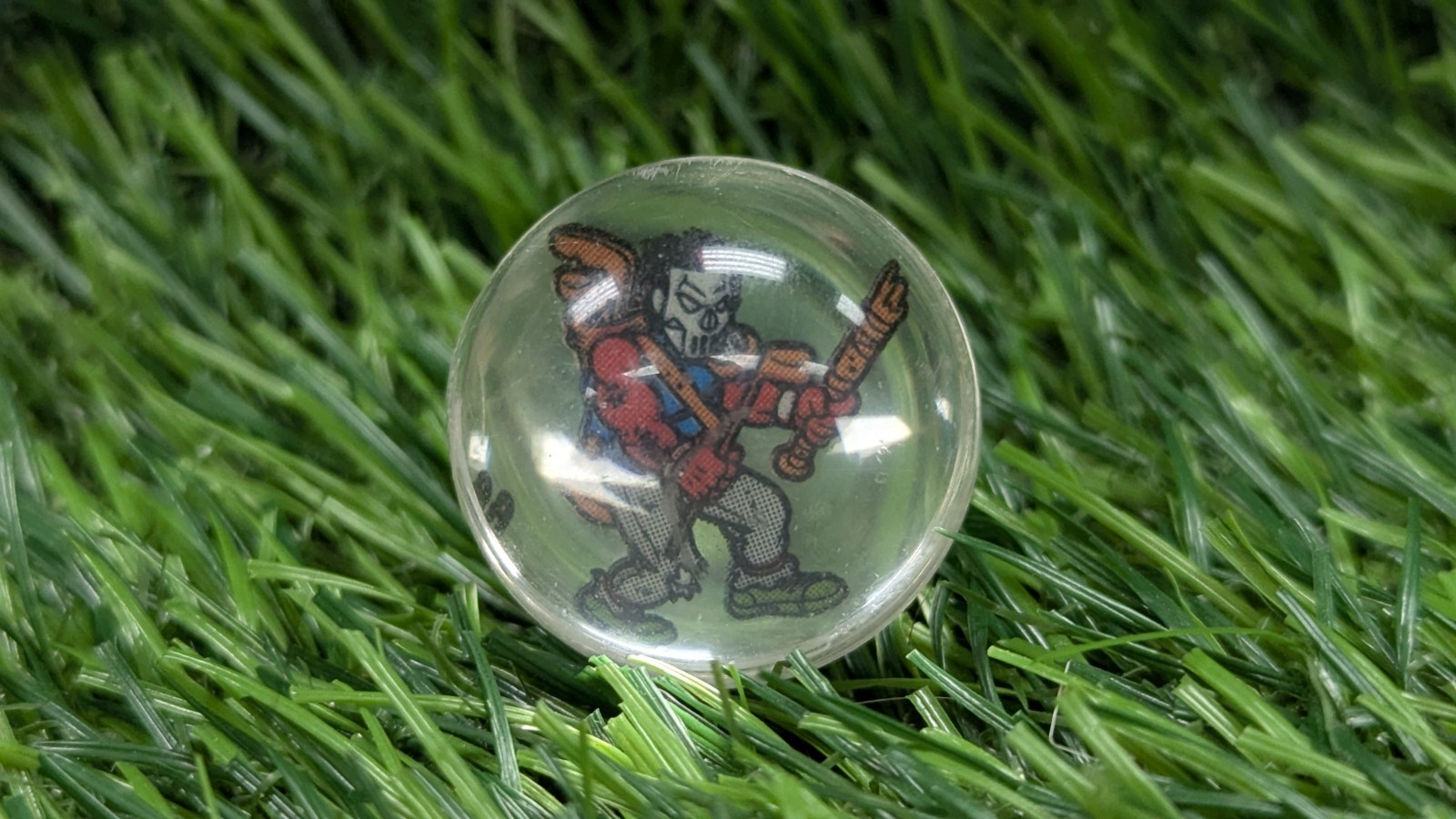 Teenage Mutant Ninja Turtles Tmnt Rad Rollers Casey Jones Shooting Marble 1990