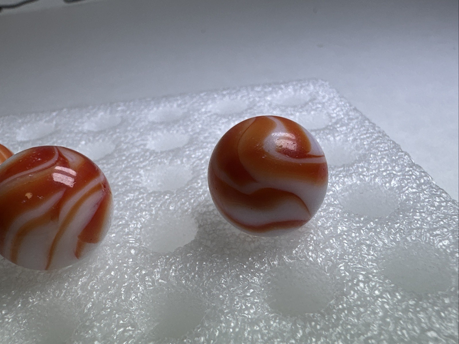 350 Lot Of 6 Vintage Alley Agate Swirl Marbles! .535-.735”
