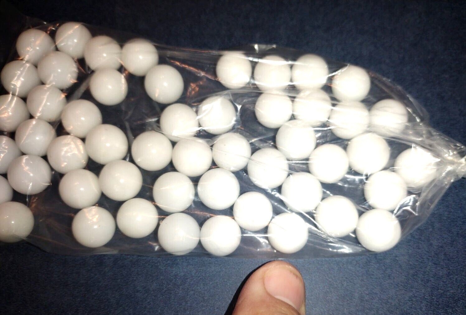 Vtg Toy Marbles White Milk glass 50 pcs. 0.5 in