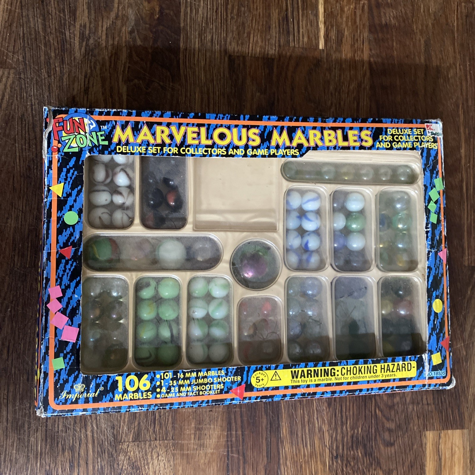 Vintage (1997) Imperial Marvelous 106 Marbles Deluxe Set NO. 18535
