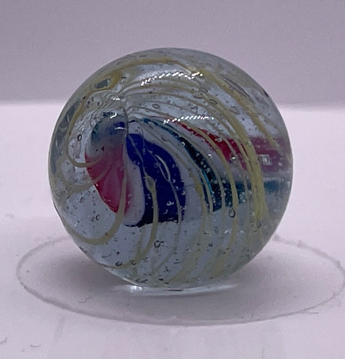 Caged Tinted Base Solid Core Marble 18.5mm (23/32”)