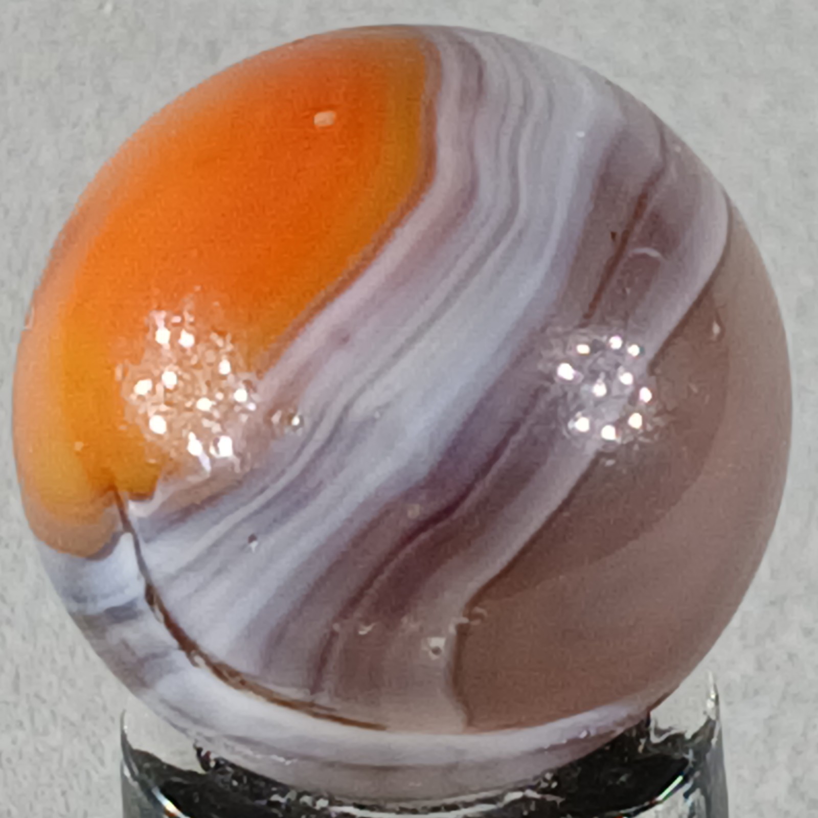 Vintage Vitro Exotic Conqueror Marble .63 Inches Near-Mint Condition