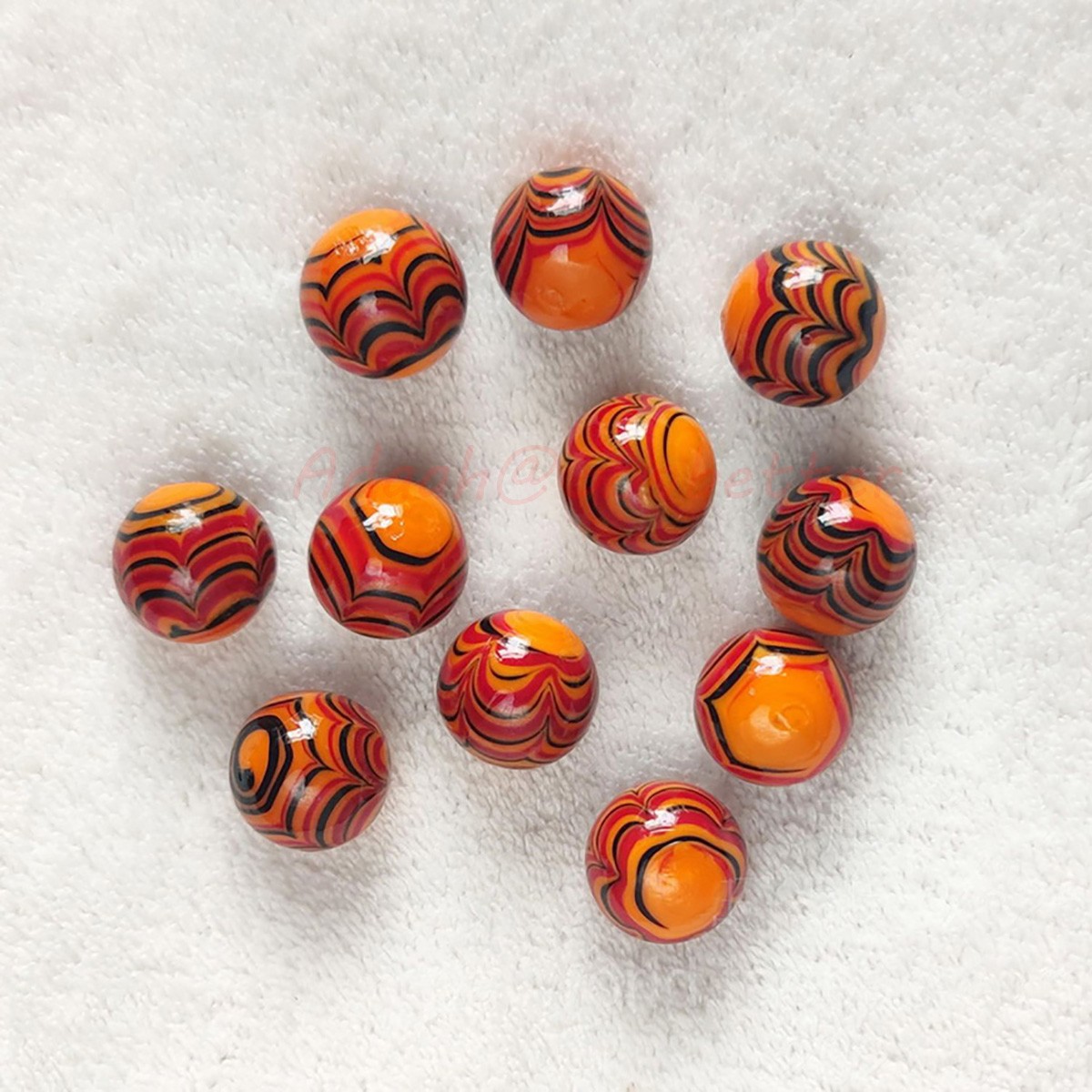 16mm Ripple Marbles Glass Ball Beads Traditional Vintage Classic Kids Toys Games