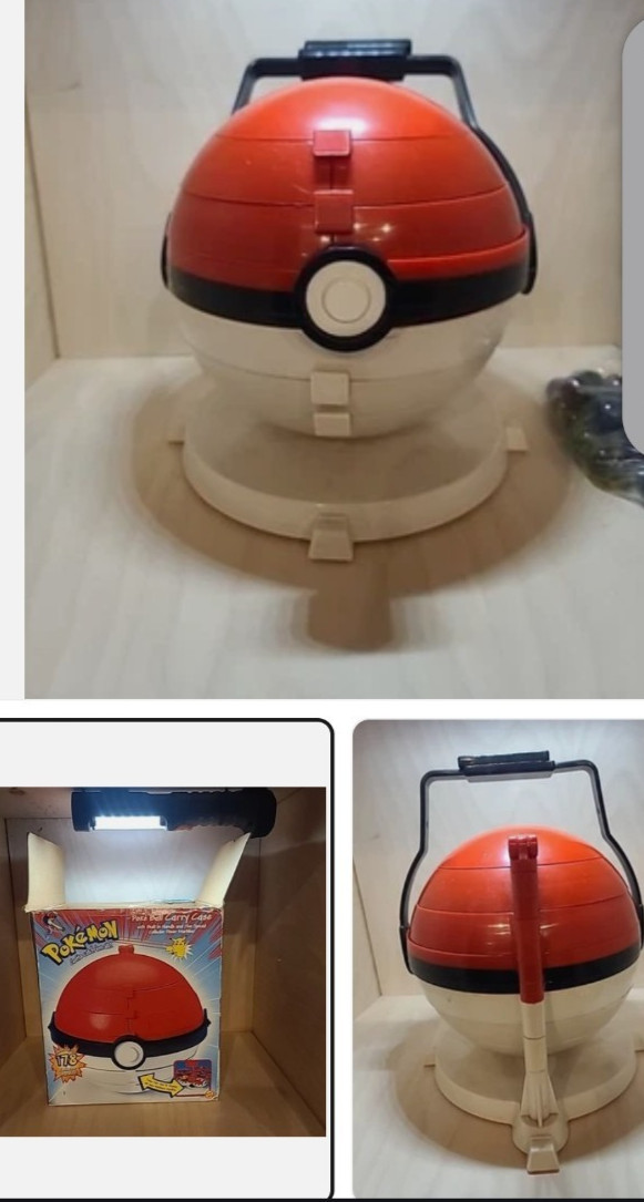 Vintage 1999 Pokémon Collector marbles carrying case w/25 marbles/Orig See Pics