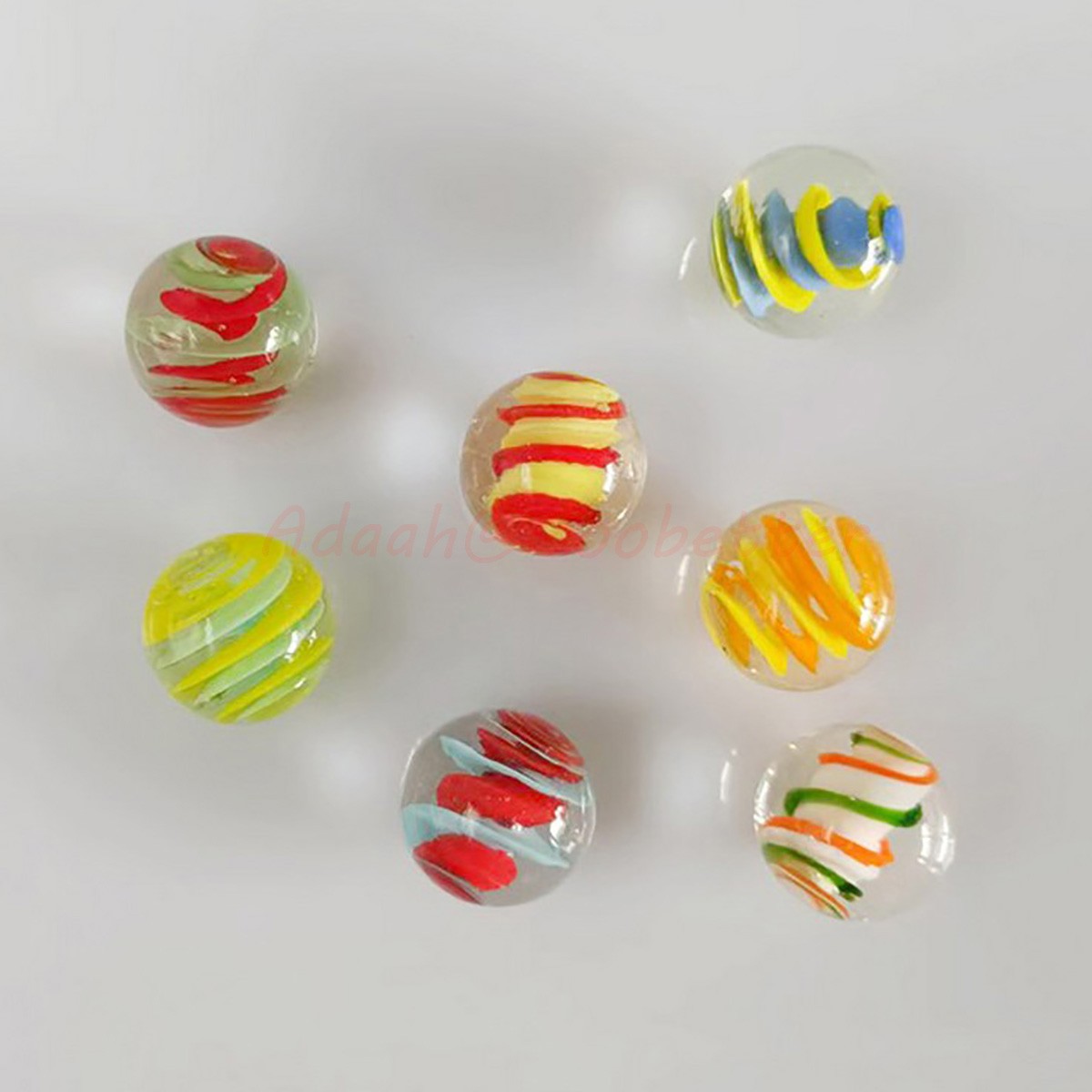 16mm 20mm Glass Ball Spiral Twist Marbles Kids Toy Game Vase Fish Tank Decor