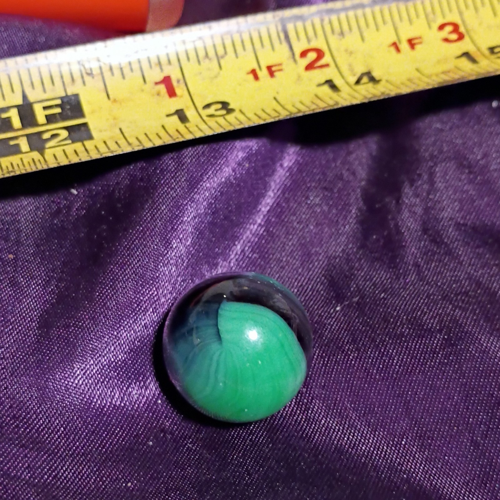 Green and Black Swirl Machine Made Toy Marble for Ages 12-16 and 17 Years & Up