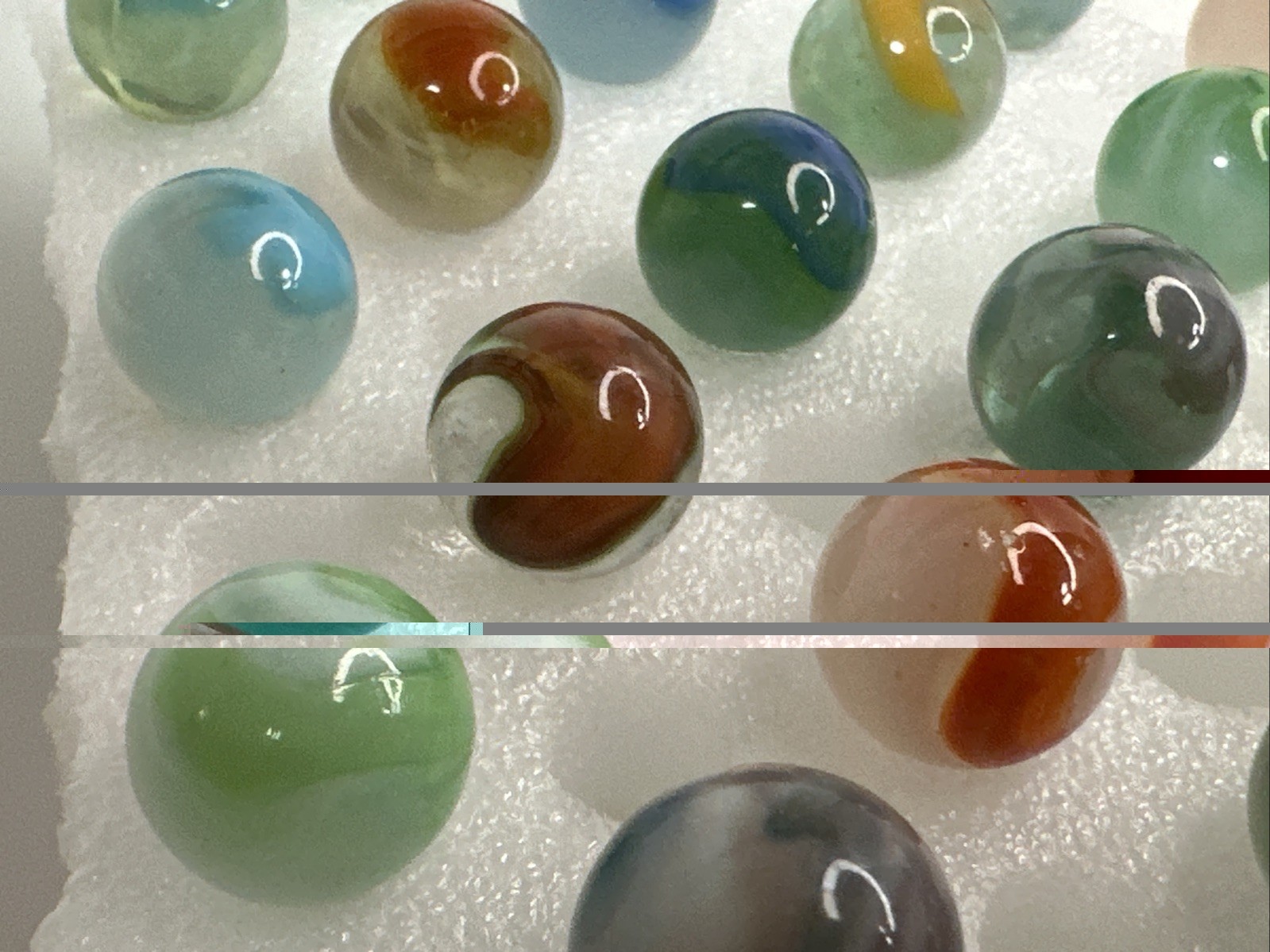 010 Lot Of 30 Vitro Agate Phantom Conqueror/Conqueror Vintage Marbles