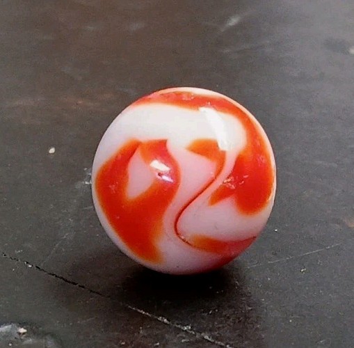 Vintage Marbles Peltier Alley Ravenswood Christensen Flame Swirl .63″ Marble