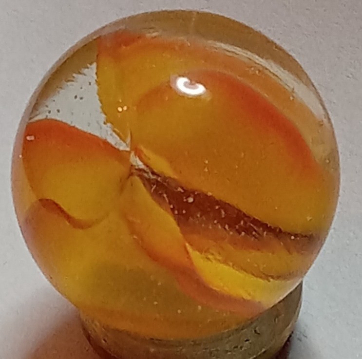 Vintage Vitro Hybrid Full Bloom Cats Eye Marble 5/8″ Neon Snapdragon FABULOUS!