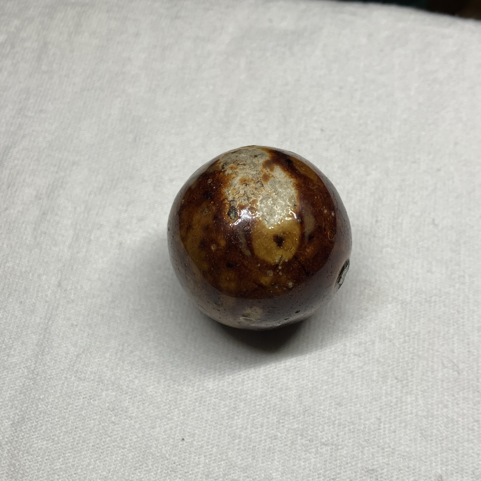 Vintage Antique Bennington Clay German Marble Glazed Polished Large