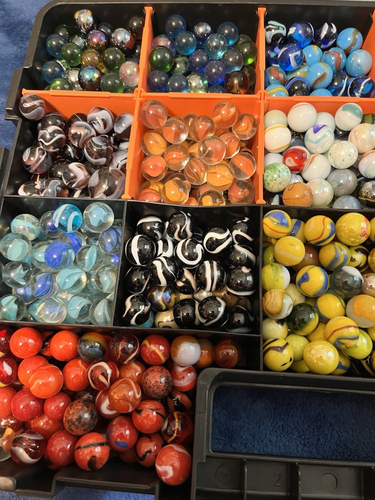 Large Marbles Lot Over 13 Pounds With Case Fast Shipping