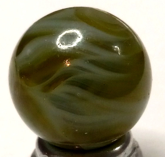 Vintage Alley Agate Flame Swirl Marble .64″ Mint Condition 526050