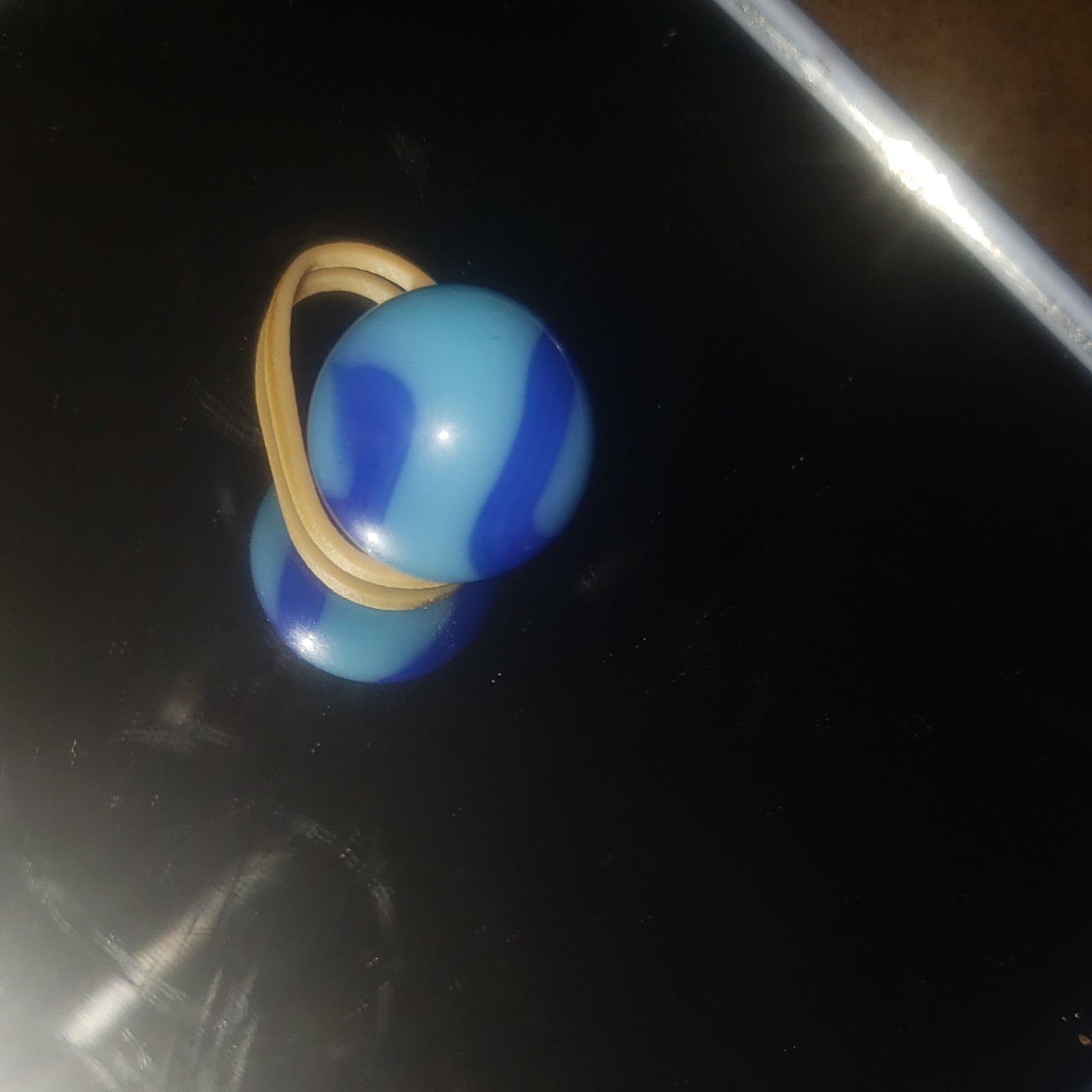 robin egg blue corkscrew marble