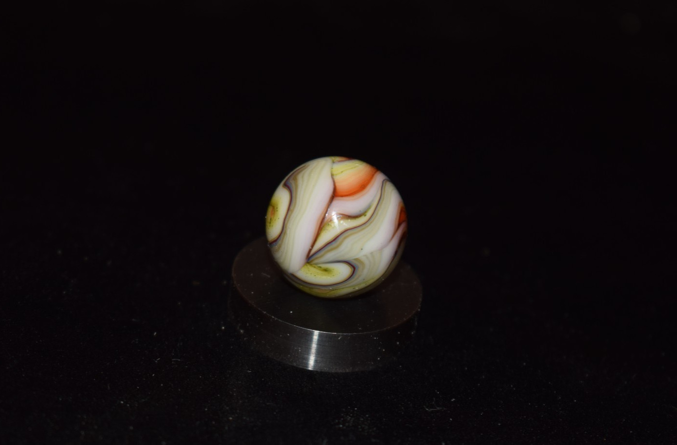 🐦➖⏩JABO 🤠Hillbilly Magic👽Aventurine Busy Swirl Marble Size .734=47/64″ Mint