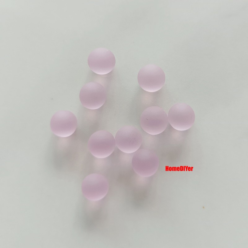 6mm-30mm Frosted Coloured Glass Beads Round Balls Toys Fish Tank Vase Decoration