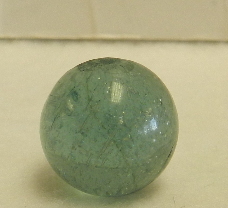 #20123m Vintage German Handmade Mica Marble .70 Inches *Near Mint*