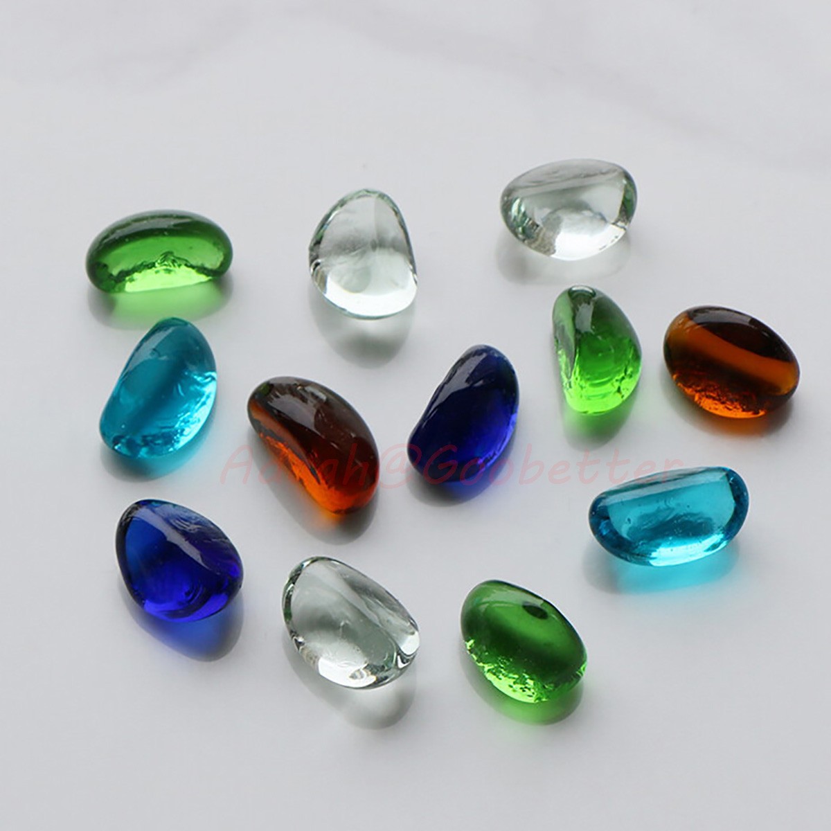 20mm Glass Pebbles Nuggets Glass Petals Stone Decorative Fish Tank Vase Garden