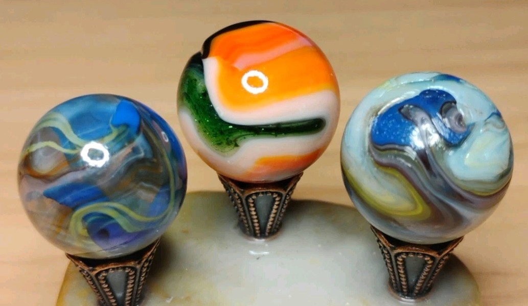 .73″-.67″ JABO/D.A.S. MARBLES LOT 🔥 AV. -SWIRL TOYS MINT-/NM