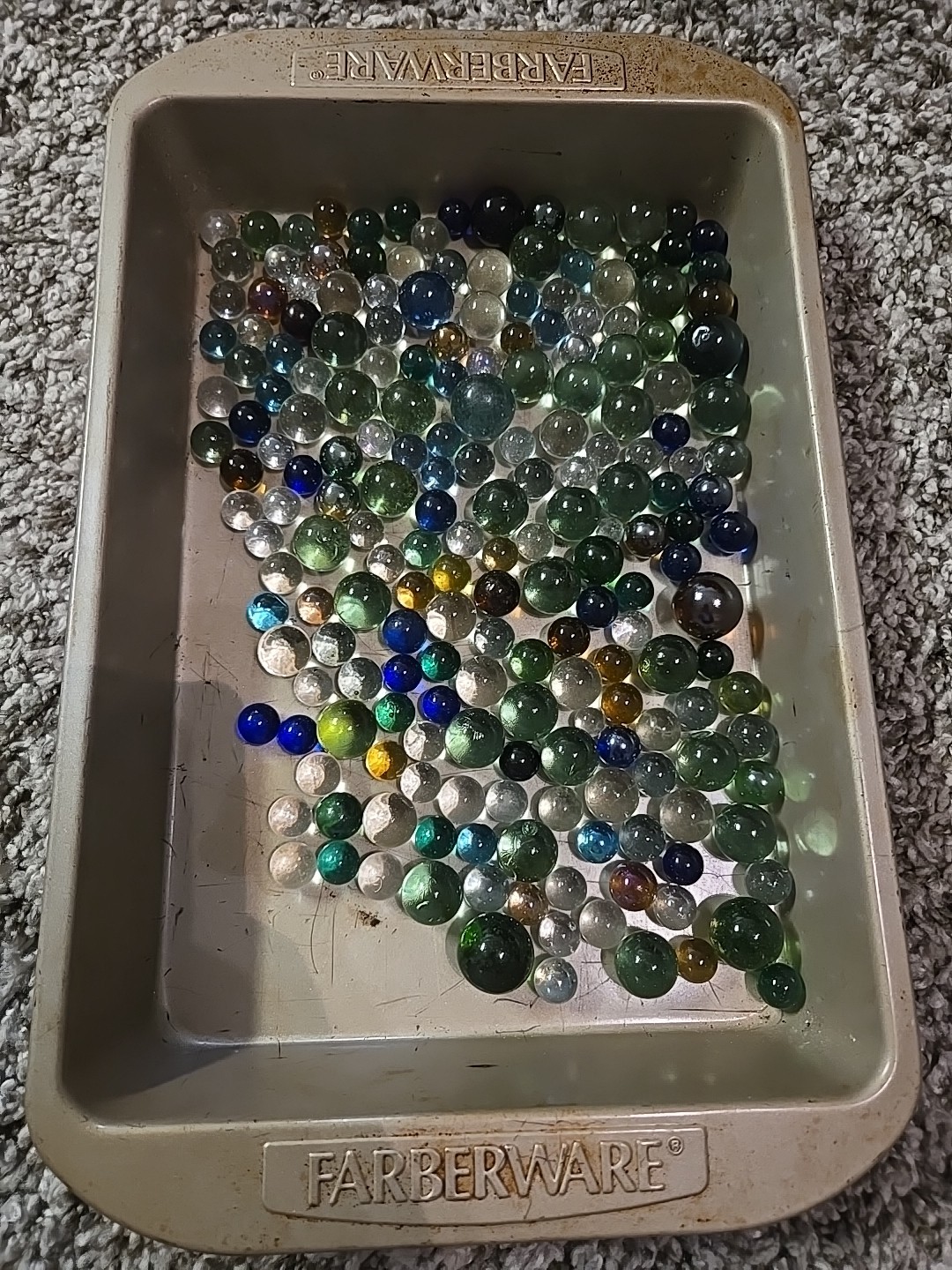 2 Ibs 10 Oz Assorted Vintage Glass Marbles – Lot K