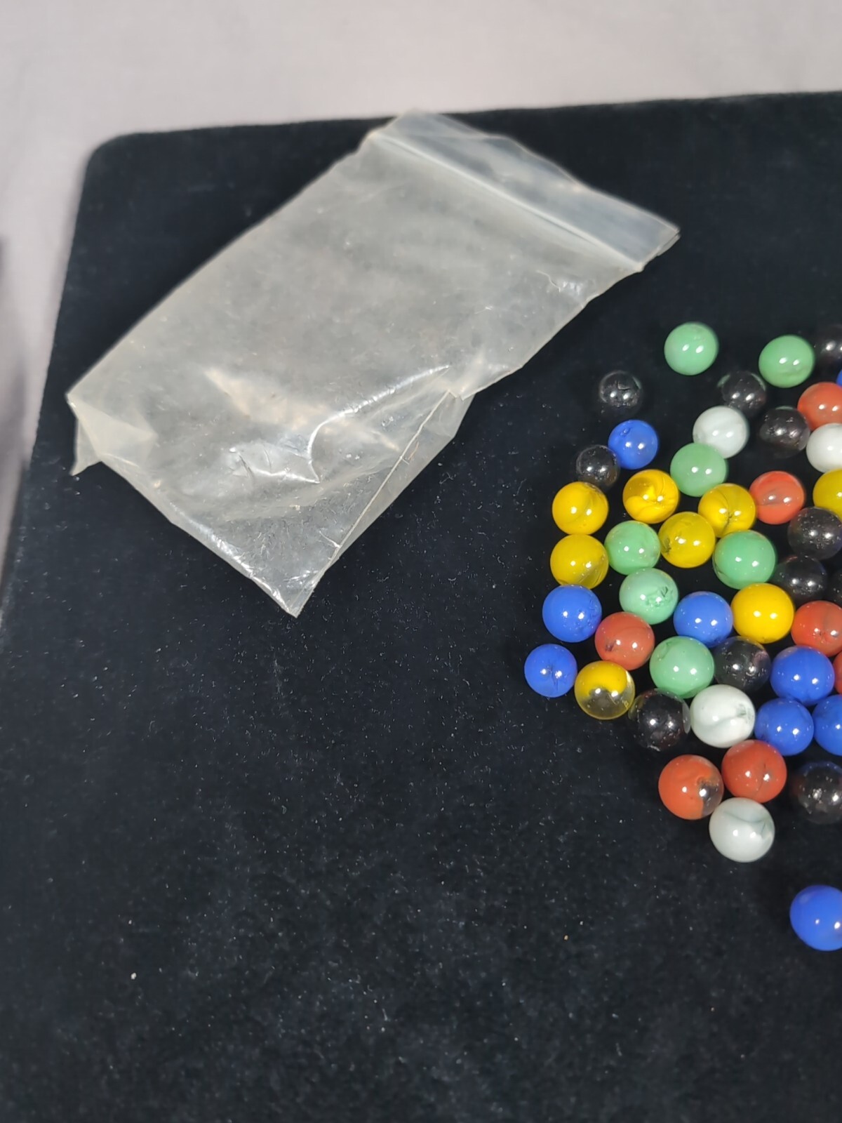 Bag Of Small Vintage Glass Marbles 10 Oz