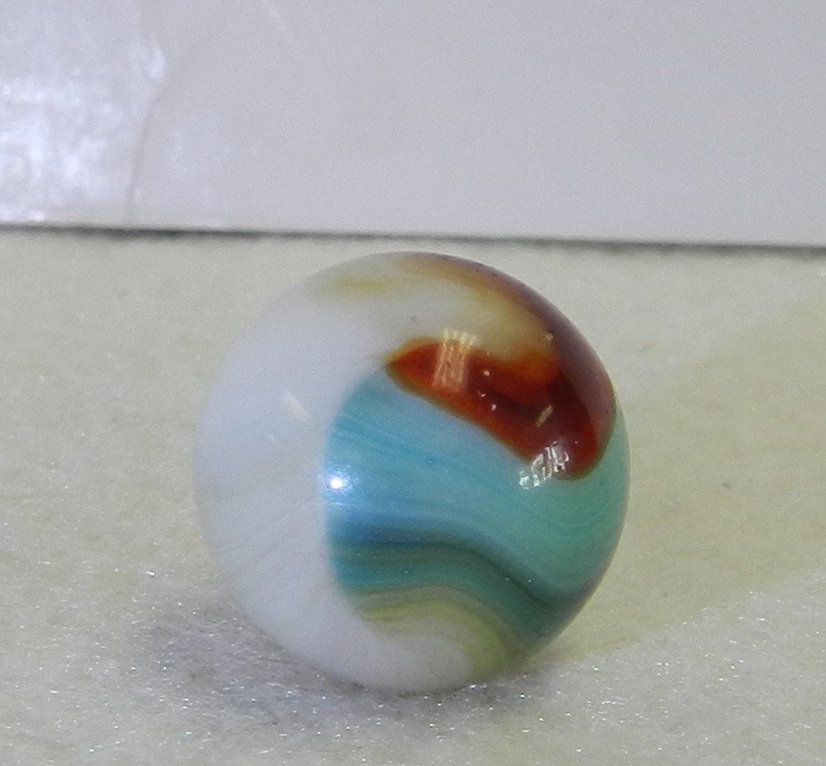 #19887m Nice Looking Vintage Vitro Agate Marble .61 Inches Near Mint