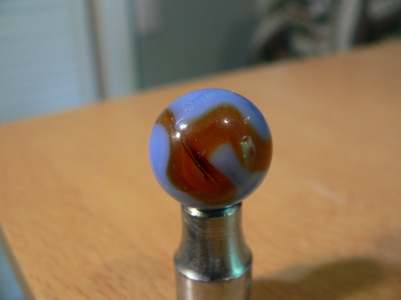 Vintage Pre 1960’s Marble 5/8″ Ravenswood/Alley Oxblood Superman Swirl