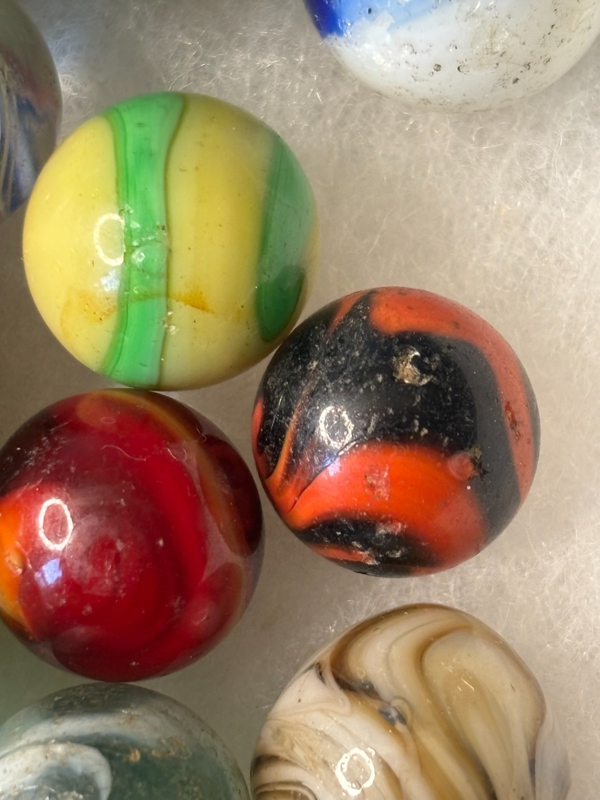 Vintage Marbles Low Grade Lot of 54 Akro Peltier? w/Shooters Some Rare
