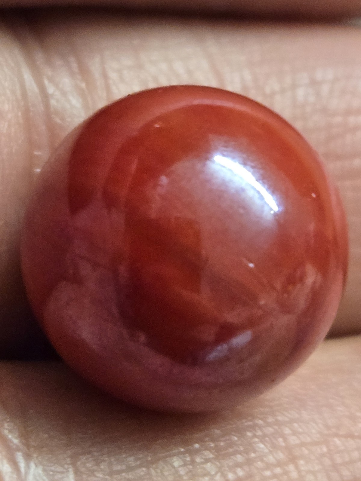 🔥 Vintage CAC Rare Red Brick Swirl Christensen Marble