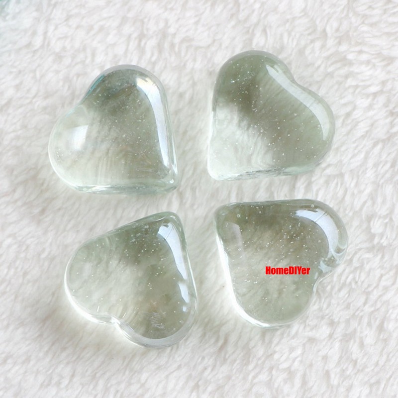 Colour Glass Heart Shape Marbles Beads Fish Tanks Vase Wedding Favour Decoration