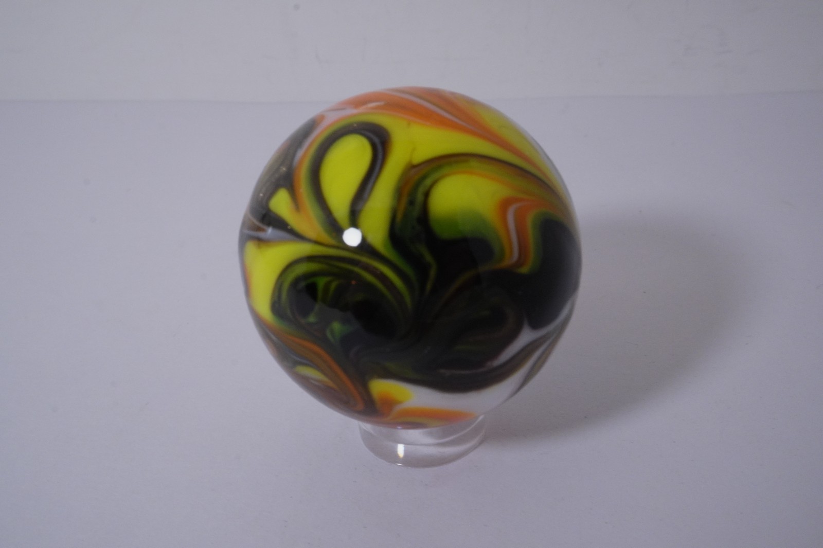 A Sharp New Dazzling Handmade Fancy Swirl Art Glass Marble – 39 MM = 1-9/16″ Dia