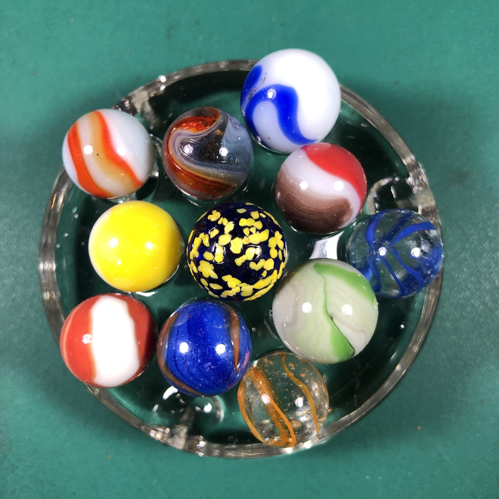 Vintage Marbles | Approximately 1/2″ | Lot Of 11 | Nice Patterns | Lot #509