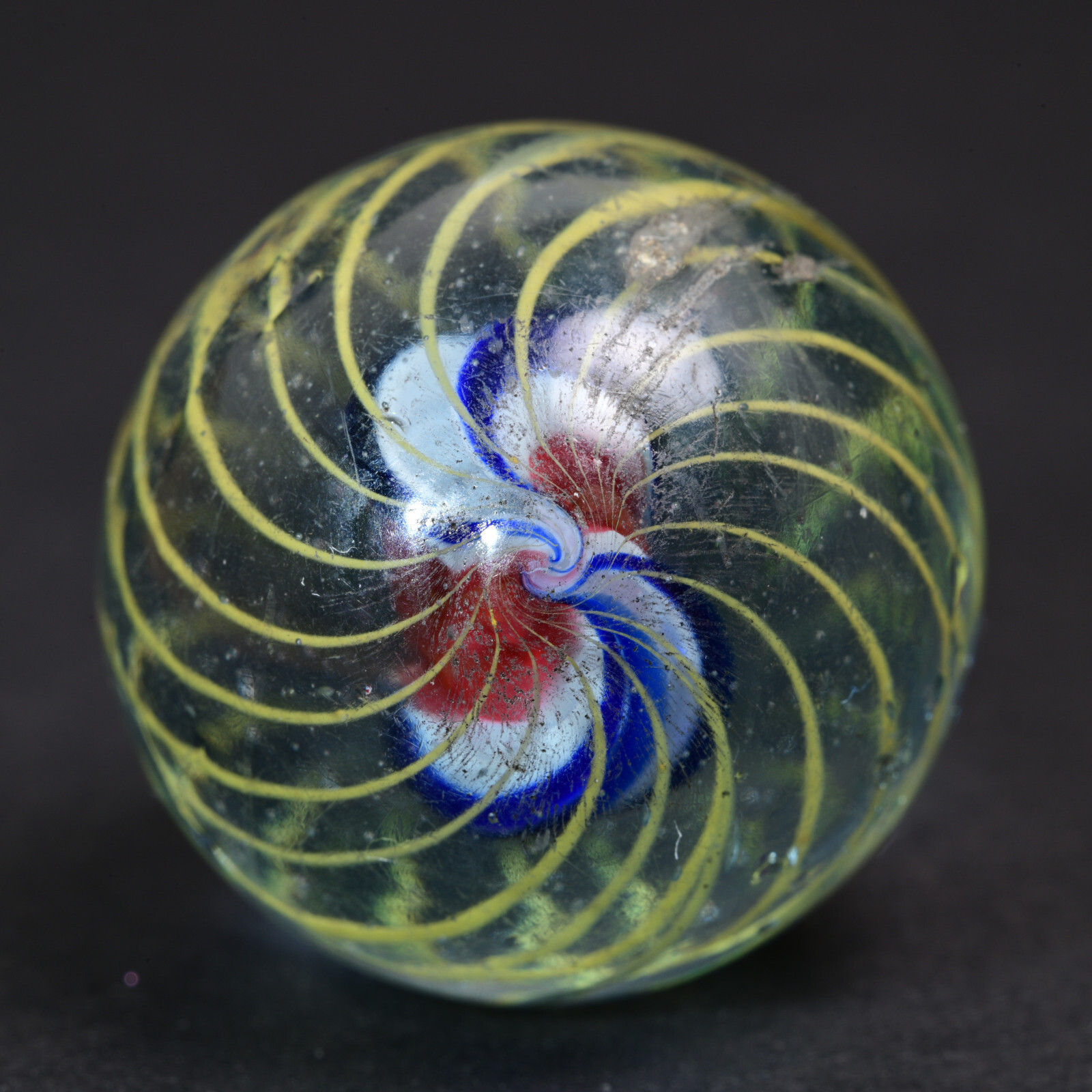Double Ribbon Core German Handmade Antique Marble Bold Precise Cage 22mm 27/32”