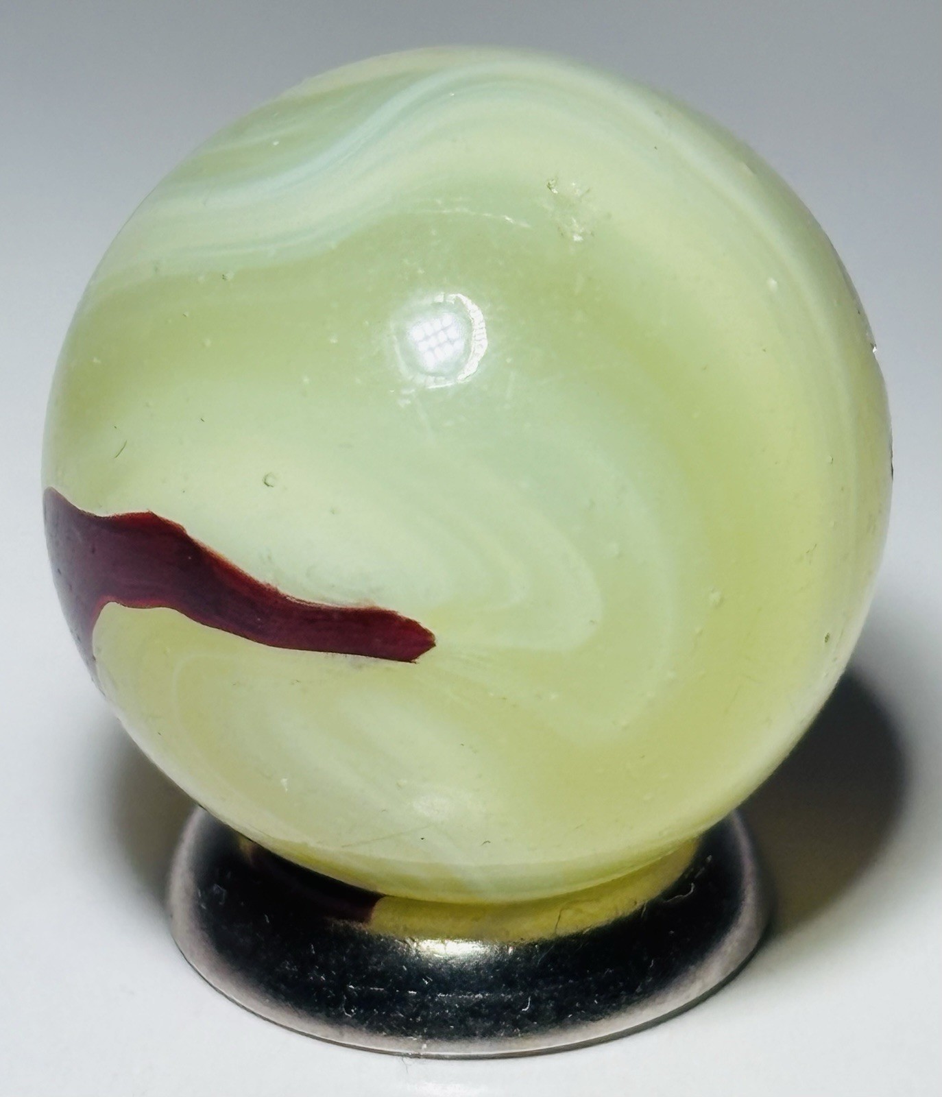 Big Boy Vintage Lemonade OXblood Swirl Marble .77” Near Mint- Condition